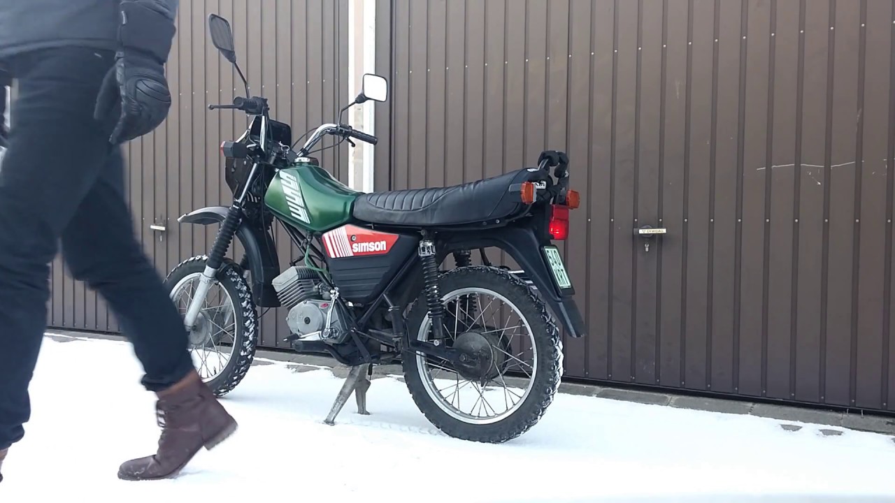 Simson S53 Enduro | LT60 RESO | AOA1 | FILU | Kaltstart, Standgas und Soundcheck im Winter HD