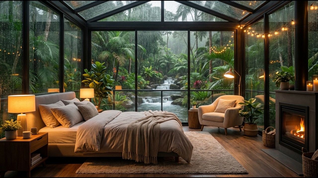 30-Minute Power Nap Music | Kalimba & Rain