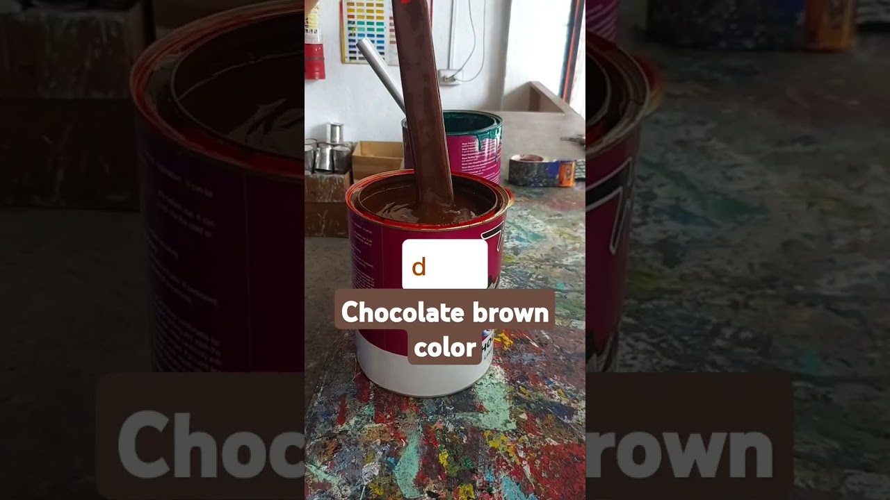 HOW TO MAKE CHOCOLATE BROWN COLOR GLOSS LATEX #chocolatebrowncolor #color #paintmixing #shortvideos