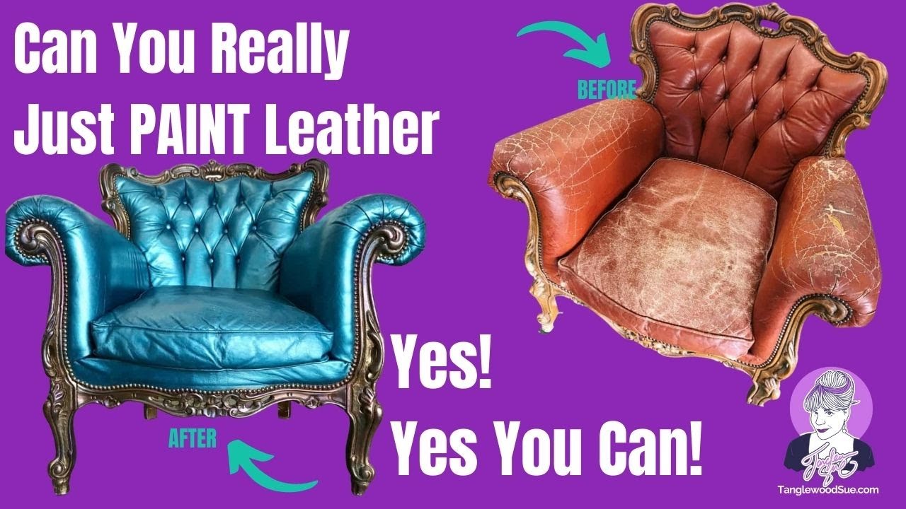 Can You Really Paint Leather Furniture? | Leather Painting | Couch Painting