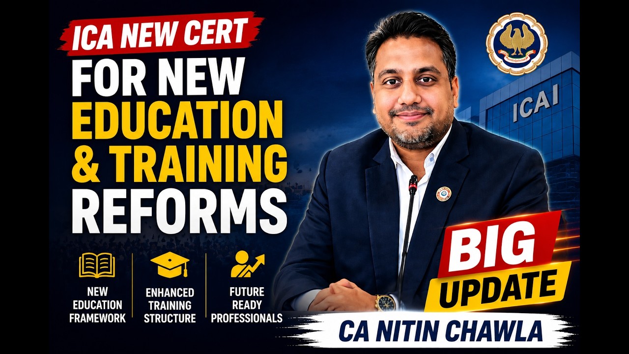 |ICAI Big Update| ICAI New CERT For New Education & Training For CA Aspirants| Latest News 2026