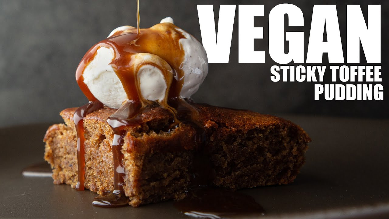 VEGAN STICKY TOFFEE PUDDING | HOMEMADE CARAMEL SAUCE