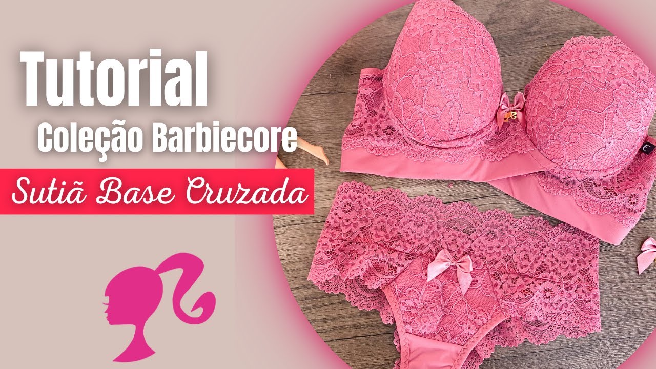 [TUTORIAL] Como fazer um sutiã base cruzada com elástico encapado - Coleção Barbiecore