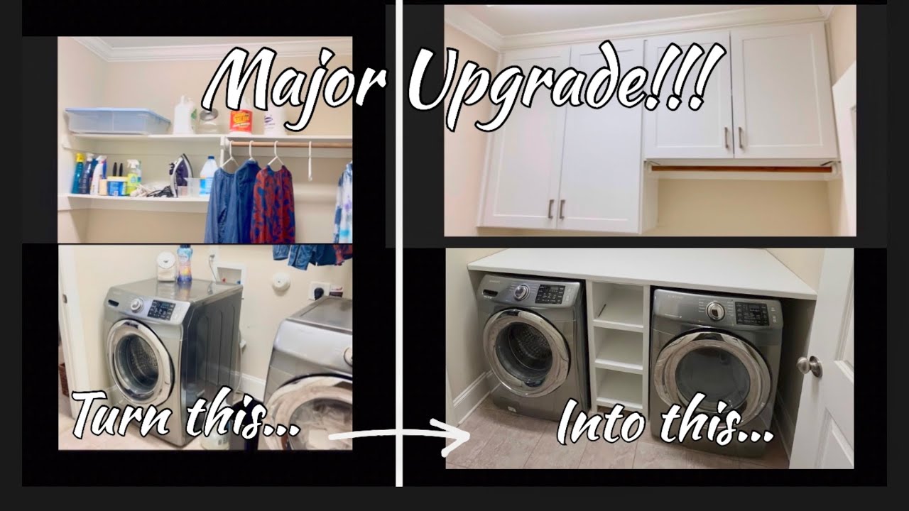 DIY Laundry Room Makeover | Custom Cabinet Build & Install