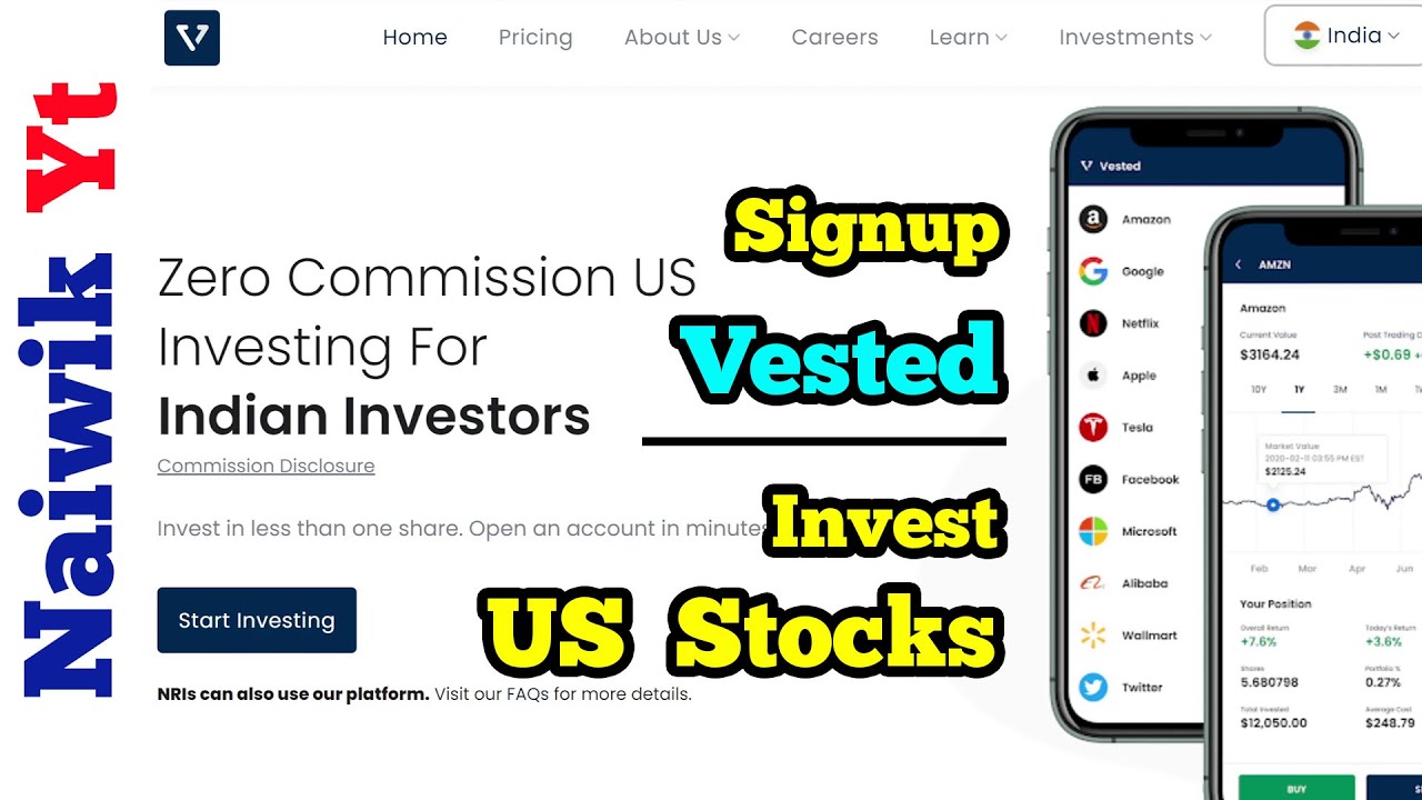How to register for Vested Finance || invest in US Stocks from India
