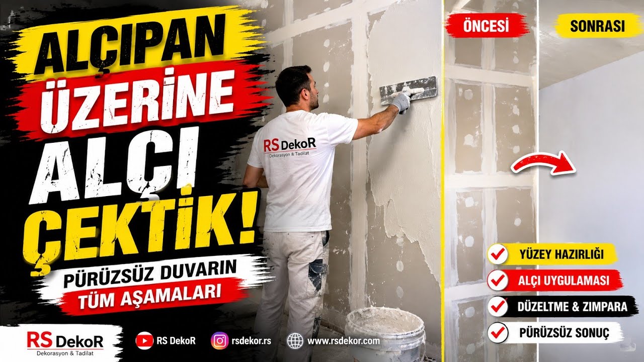 Alçıpan Üzeri Alçı Çekimi | Alçıpana Alçı Çekilirmi