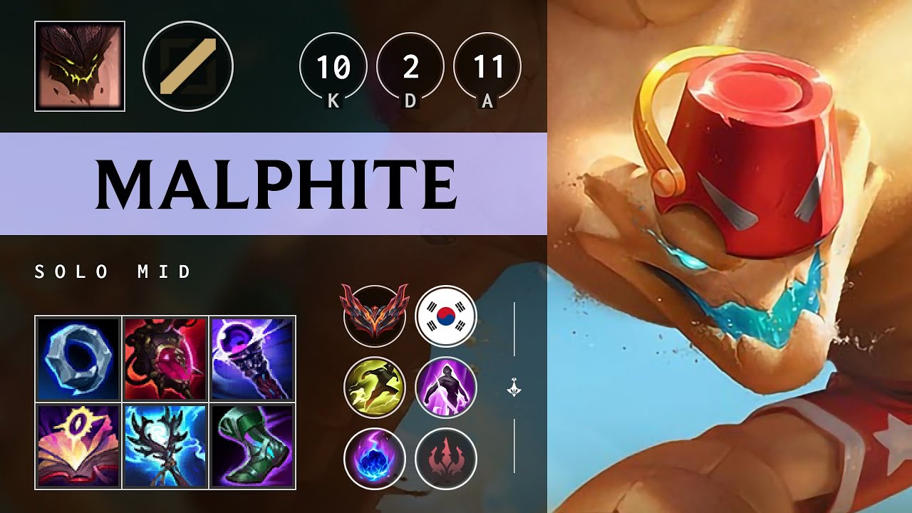 Malphite Mid vs Zoe - KR Grandmaster Patch 25.16