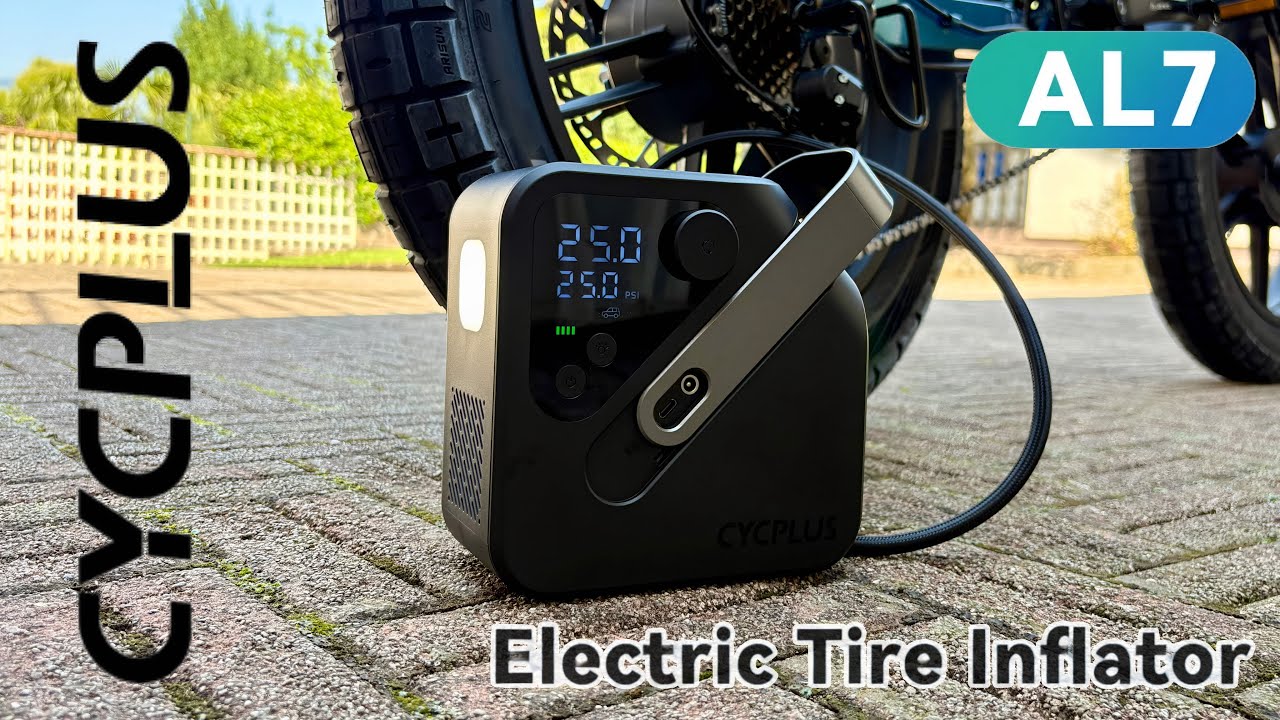 CYCPLUS AL7 Portable Tire Inflator &ndash; 4&times; Faster Inflation, 15600 mAh Power & Auto Shut-Off! 