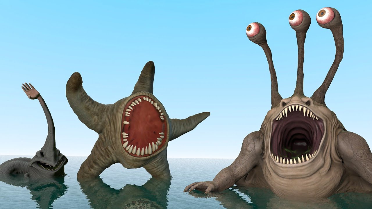 HEAR ME OUT… NEW SEA MONSTER VS STARFISH & HAND SEA (WE SWAM TOO FAR)! — Garry’s Mod