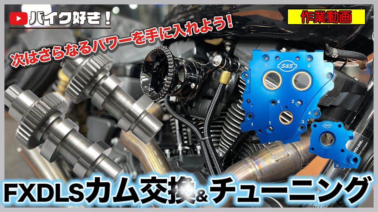 【作業動画】カスタムが止まらない！ハイスペックFXDLSの次のカスタムはS&Sカム交換