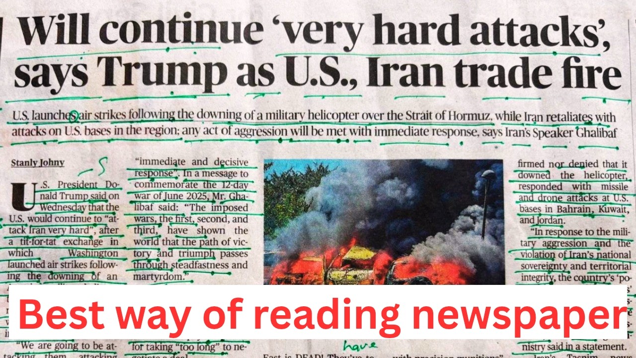 The Hindu Newspaper Reading Videos / How to read English Newspaper/