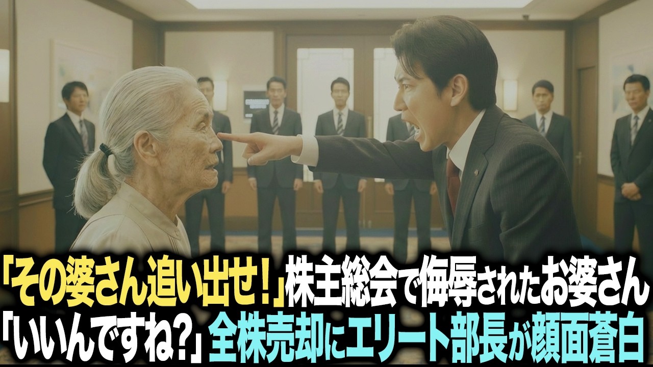 「その婆さんを追い出せ！」株主総会で侮辱されたお婆さん──翌日、全株売却し会社が崩壊寸前