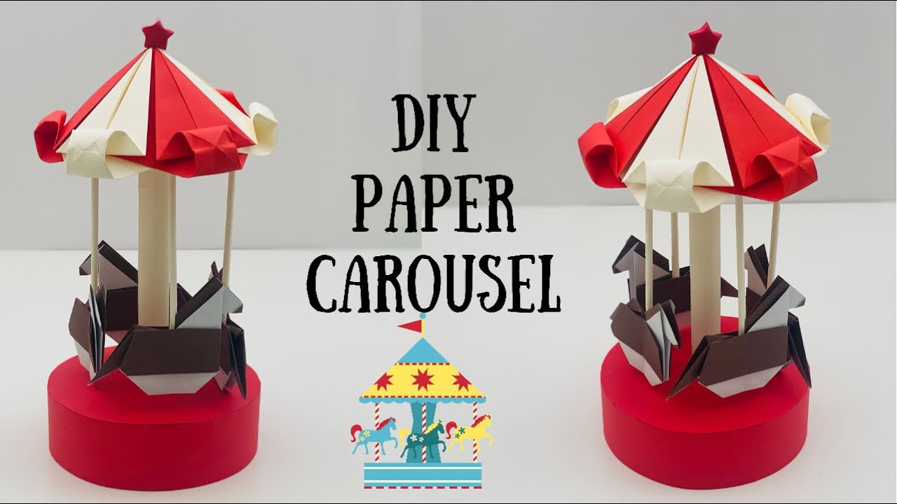 How To Make DIY 3D Paper Carousel / Paper Craft / DIY Paper Home Decor / Paper Toy Carousel