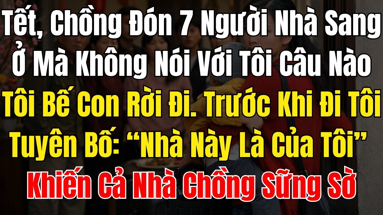 Tết, Chồng Đón 7 Người Nhà Sang Ở Mà Không Nói Với Tôi Câu Nào  Tôi Bế Con Rời Đi  Trước Khi Đi Tôi