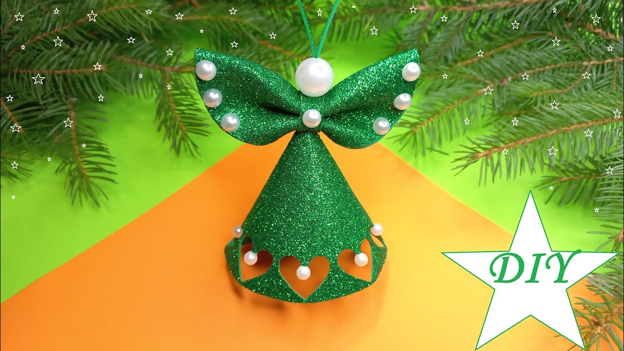 ANGELS😇АНГЕЛ из фоамирана😇DIY Christmas Angels Foam Eva🎄Adornos navideños😇 ÁNGEL🎄Christmas Ornaments