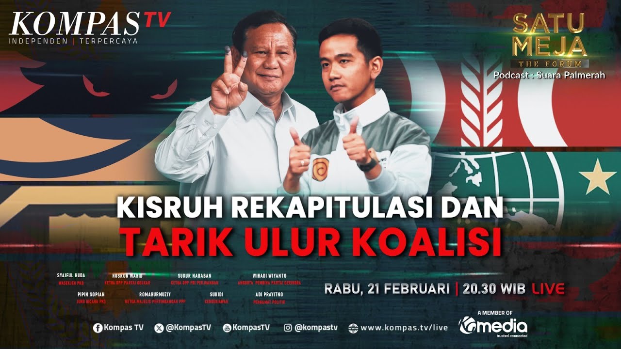 LIVE - Kisruh Rekapitulasi dan Talik Ulur Koalisi | SATU MEJA