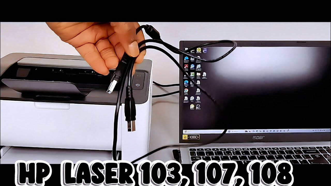 Как подключить HP LaserJet 107w к ноутбуку через USB и распечатать тестовую страницу
