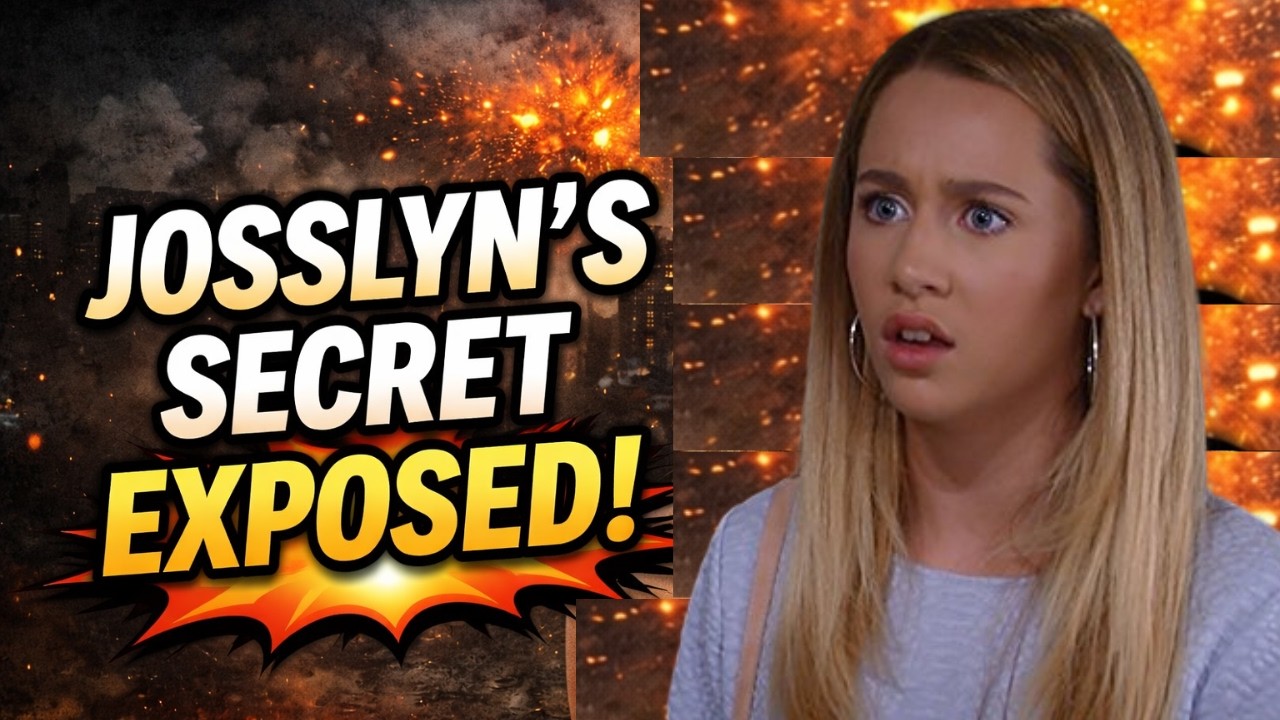Sad News! Josslyn’s Dark Secret Finally Exposed – Eden McCoy Reveals SHOCKING Truth!