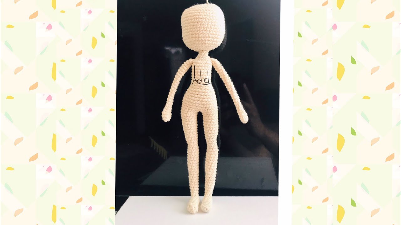 Parte 5 de la muñeca base Adel: Como tejer el cuello y la cabeza