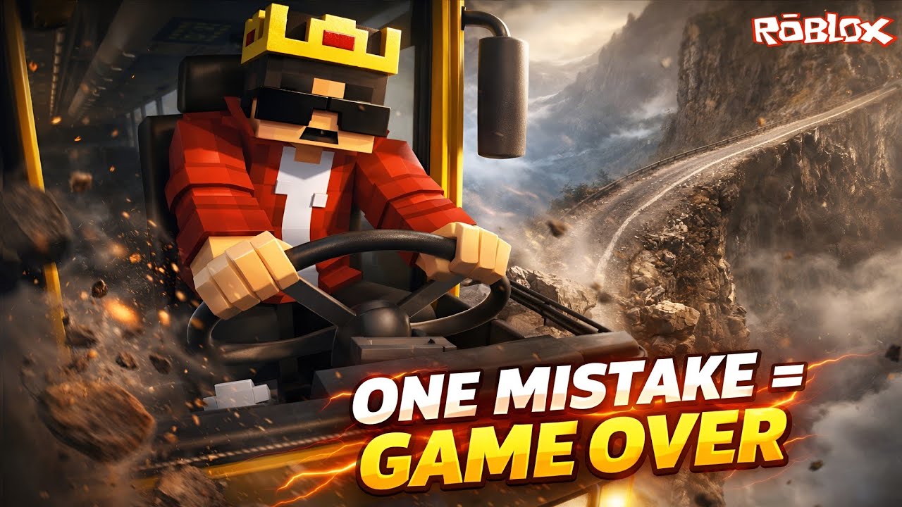 I Drove a Bus on the Most Dangerous Road 😰 (Roblox)
