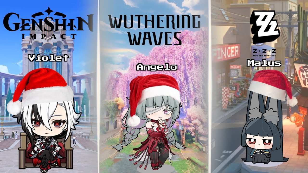 Qual gacha é mais FÁCIL de DESFLOPAR CONTA? Genshin x ZZZ x WuWa (ESPECIAL DE NATAL)