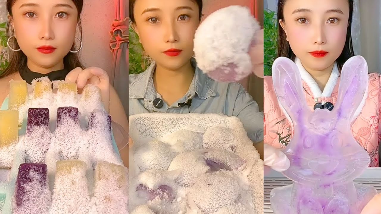 Homemade Chinese Ice Eating ASMR | Soft Frozen Desserts & Snow Ice Sounds #71