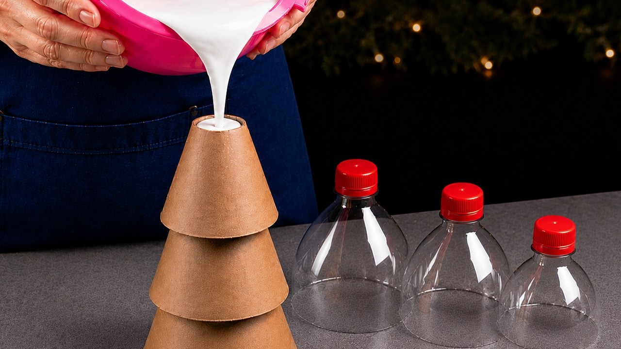 Alle waren begeistert! Weihnachtsbaum aus Plastikflaschen | Einfaches DIY 🎄