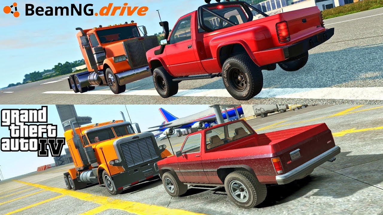 BeamNG Drive vs GTA 4 (physics comparison)