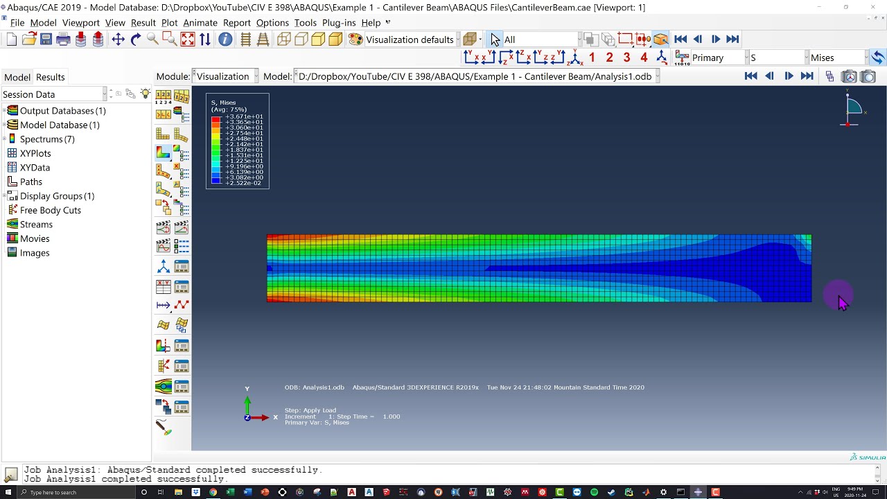 ABAQUS Example | Cantilever Beam