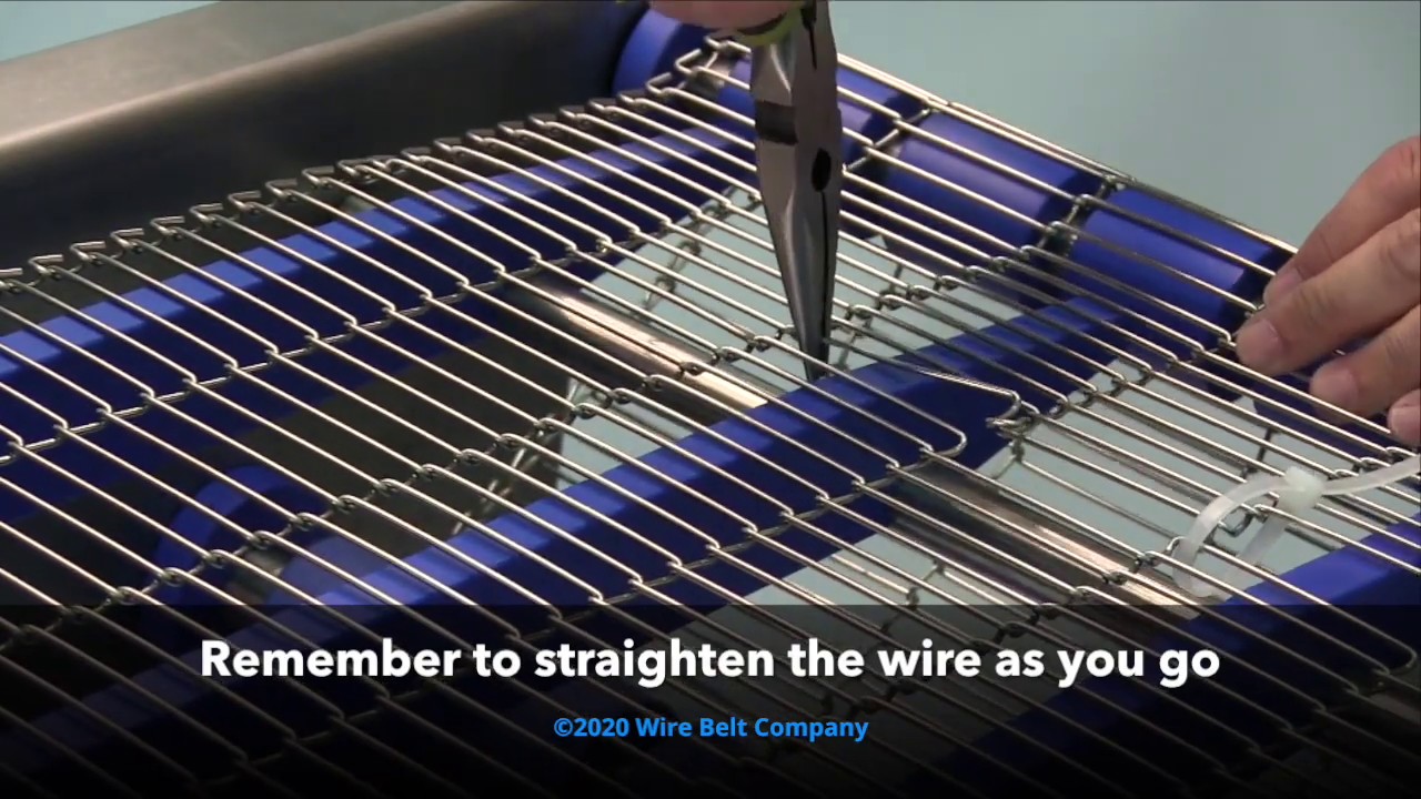 Wire Belt Company - Flat Flex® conveyor belt three space clip joining