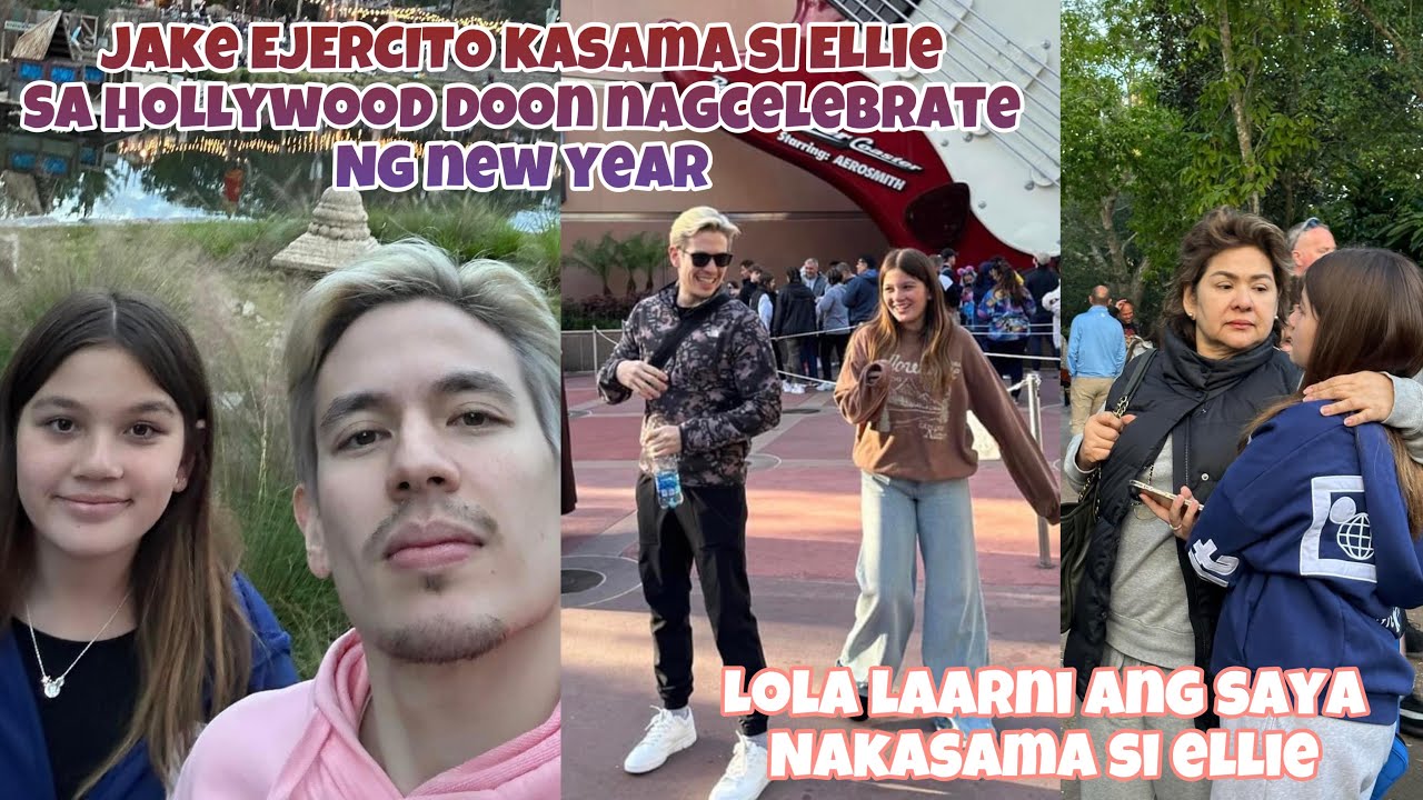 JAKE EJERCITO ISINAMA ANG ANAK NA SI ELLIE SA HOLLYWOOD DOON NAGCELEBRATE NG NEW YEAR KASAMA FAMILY