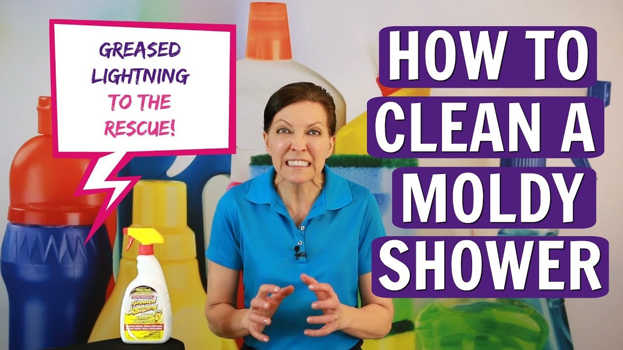 How to Clean a Moldy Shower with Greased Lightning (Product Review)