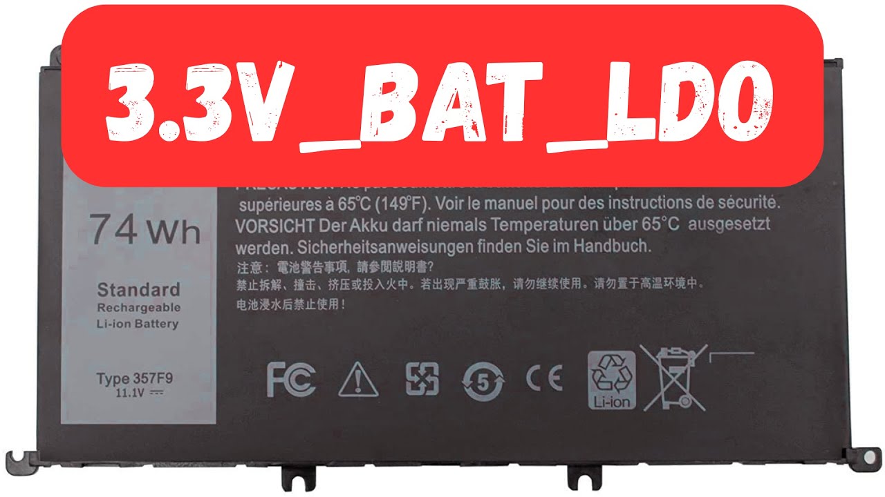 Ноутбук не показывает время? Объяснение напряжения 3,3 В BAT LDO от основного разъема батареи.