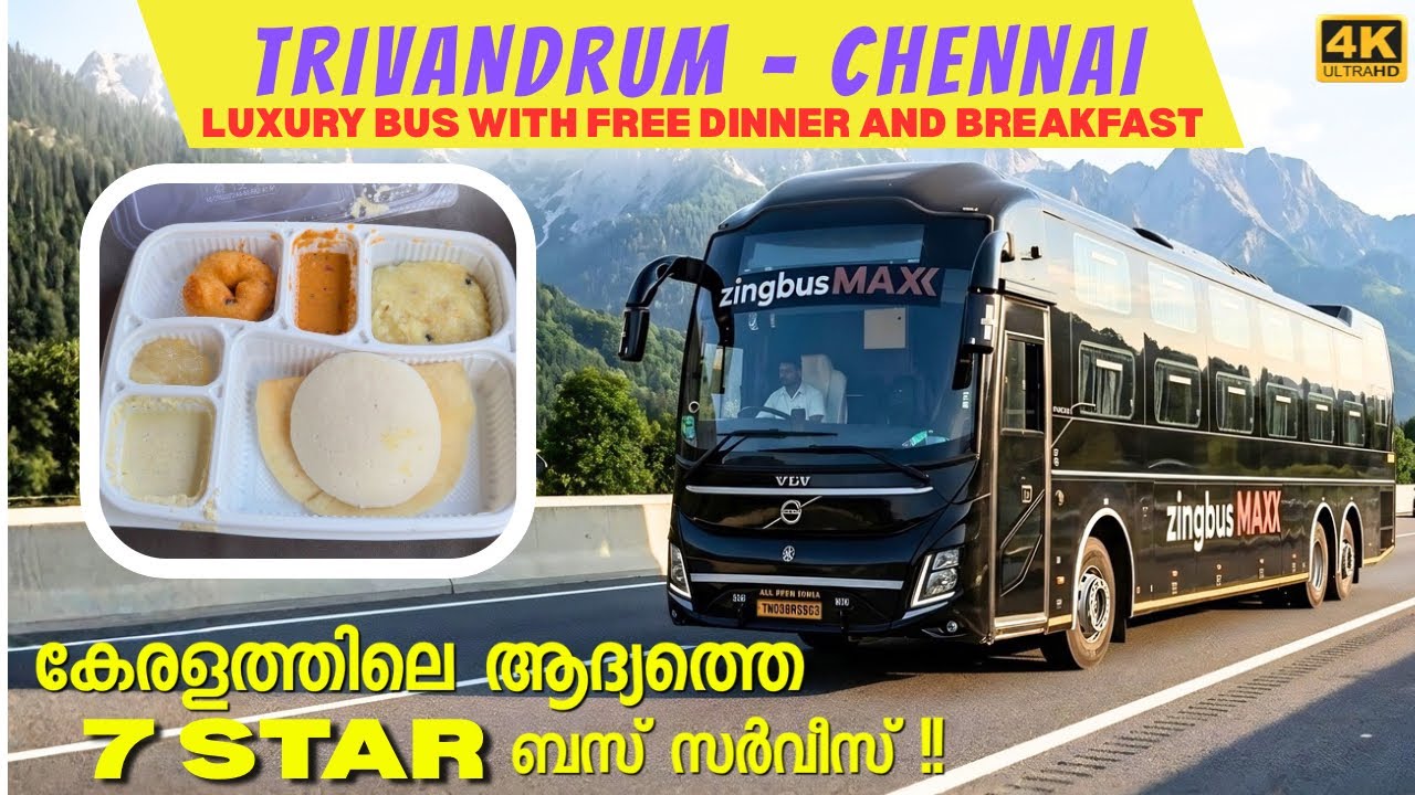 Kerala&rsquo;s first Zingbus Maxx ultra luxurious journey from Trivandrum to Chennai | 4K