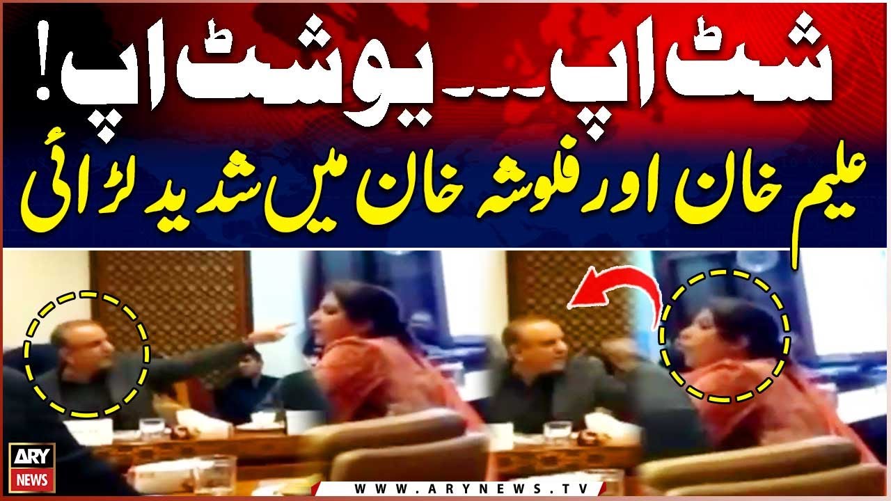 Heated Clash between Aleem Khan and Palwasha Khan - Video Viral
