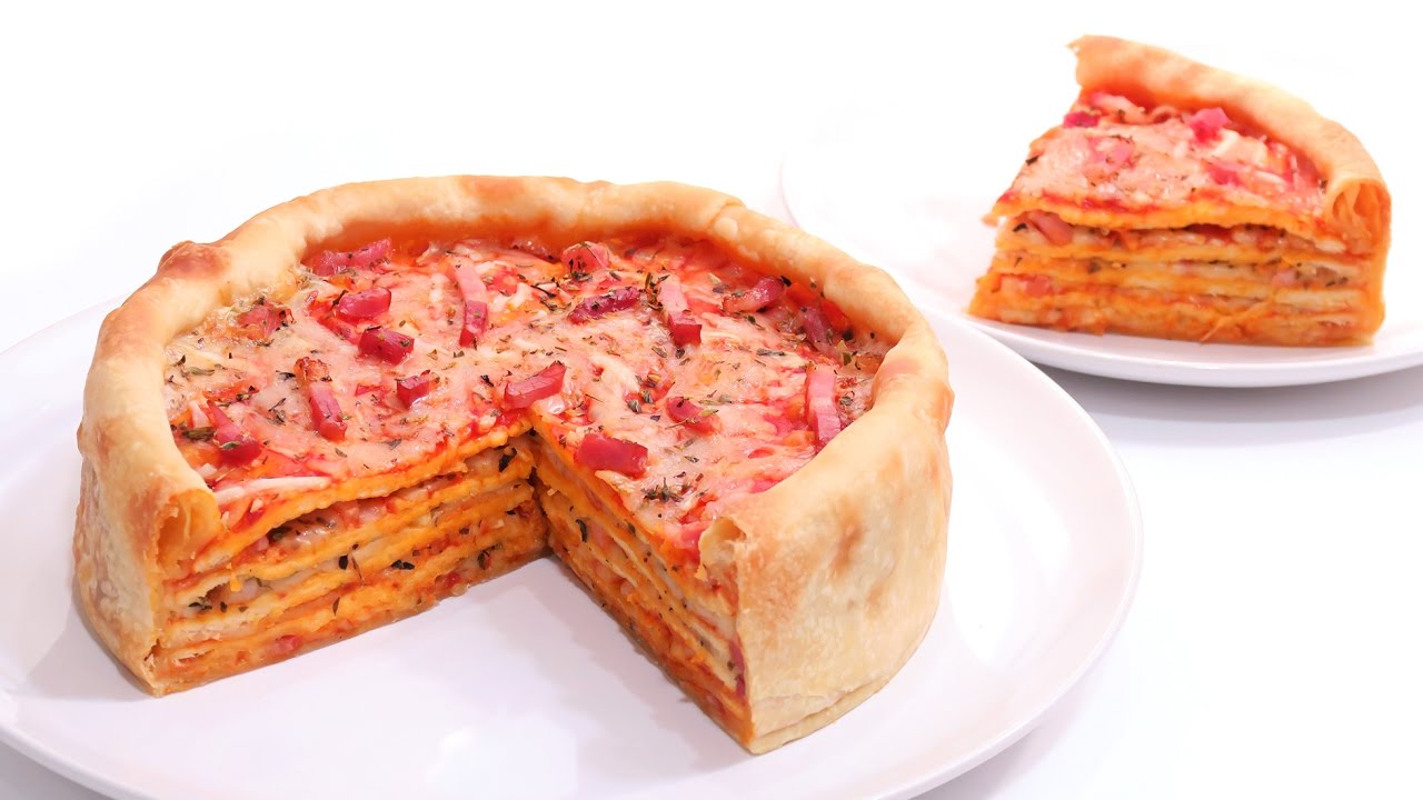 PASTEL DE PIZZA | Receta INCRE&Iacute;BLE y DELICIOSA!!
