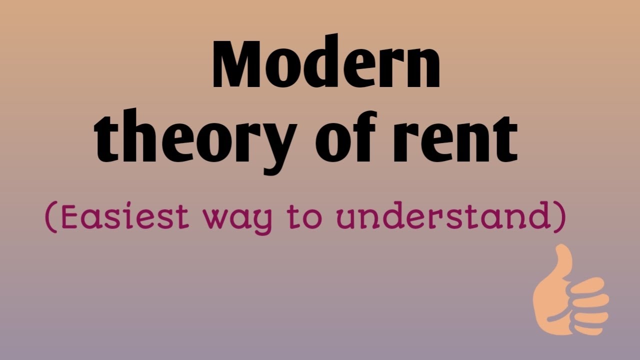 Modern theory of rent ( Hindi ) economies