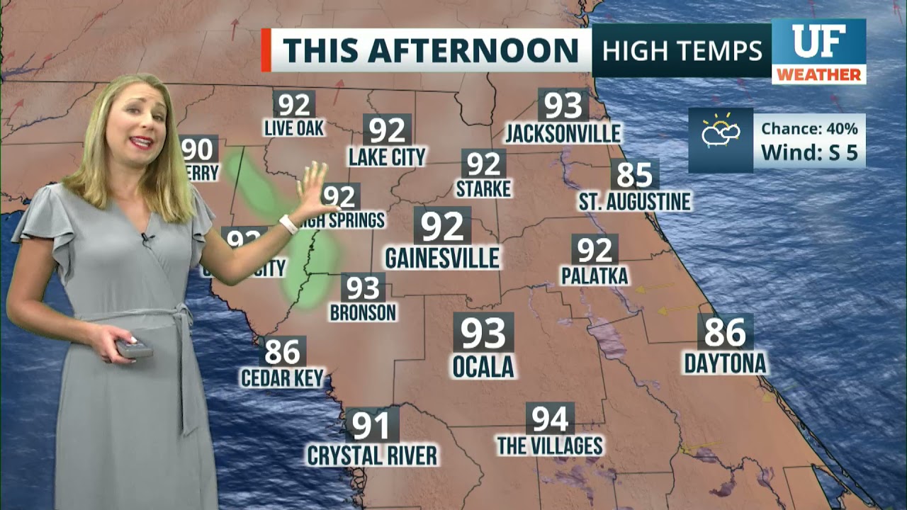 Local forecast for Gainesville-Ocala - June 9, 2021 12 pm ET