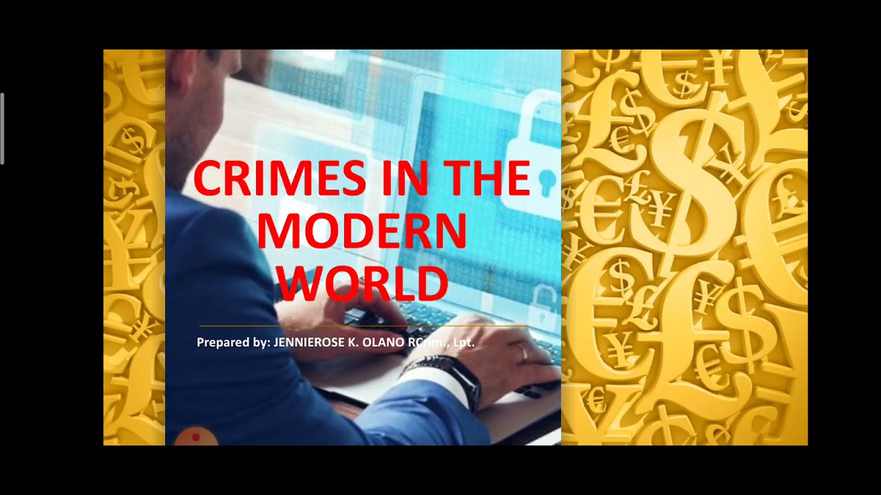 Crimes in the Modern World|| Introduction to Criminology