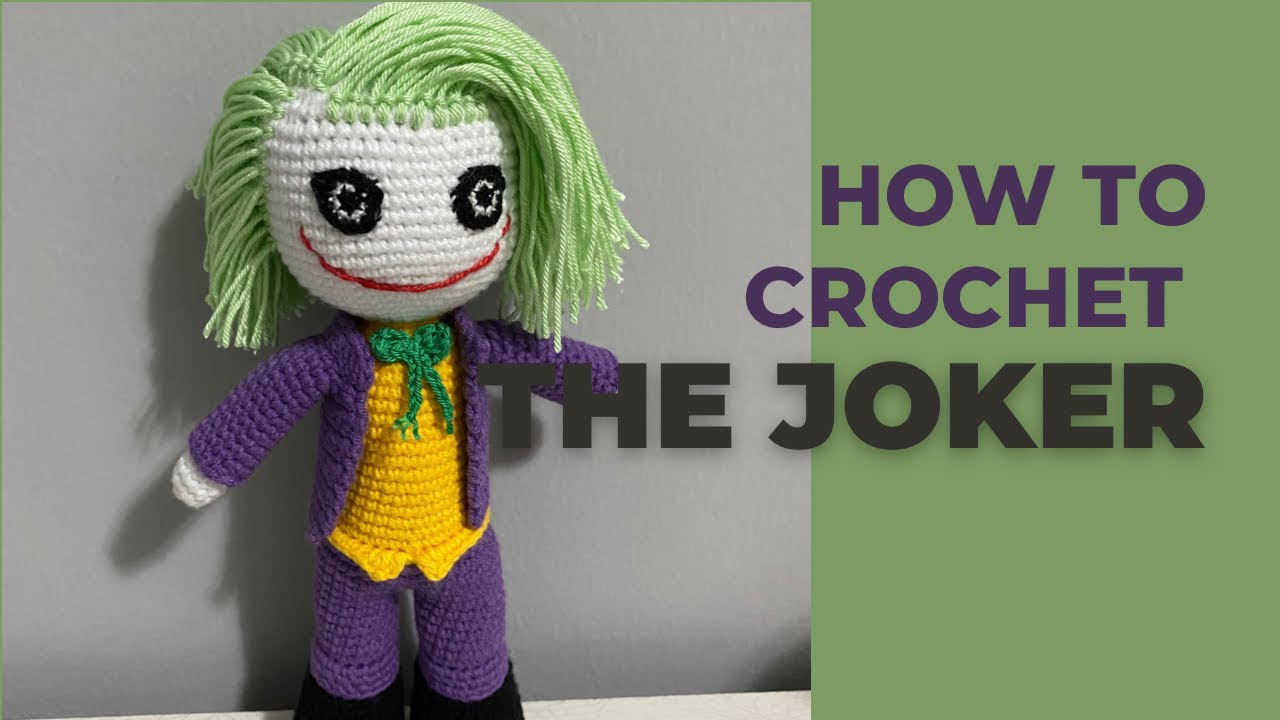 تعليم كروشيه - جوكر كروشيه - اميجرومي كروشيه - crochet amigurumi - crochet the joker