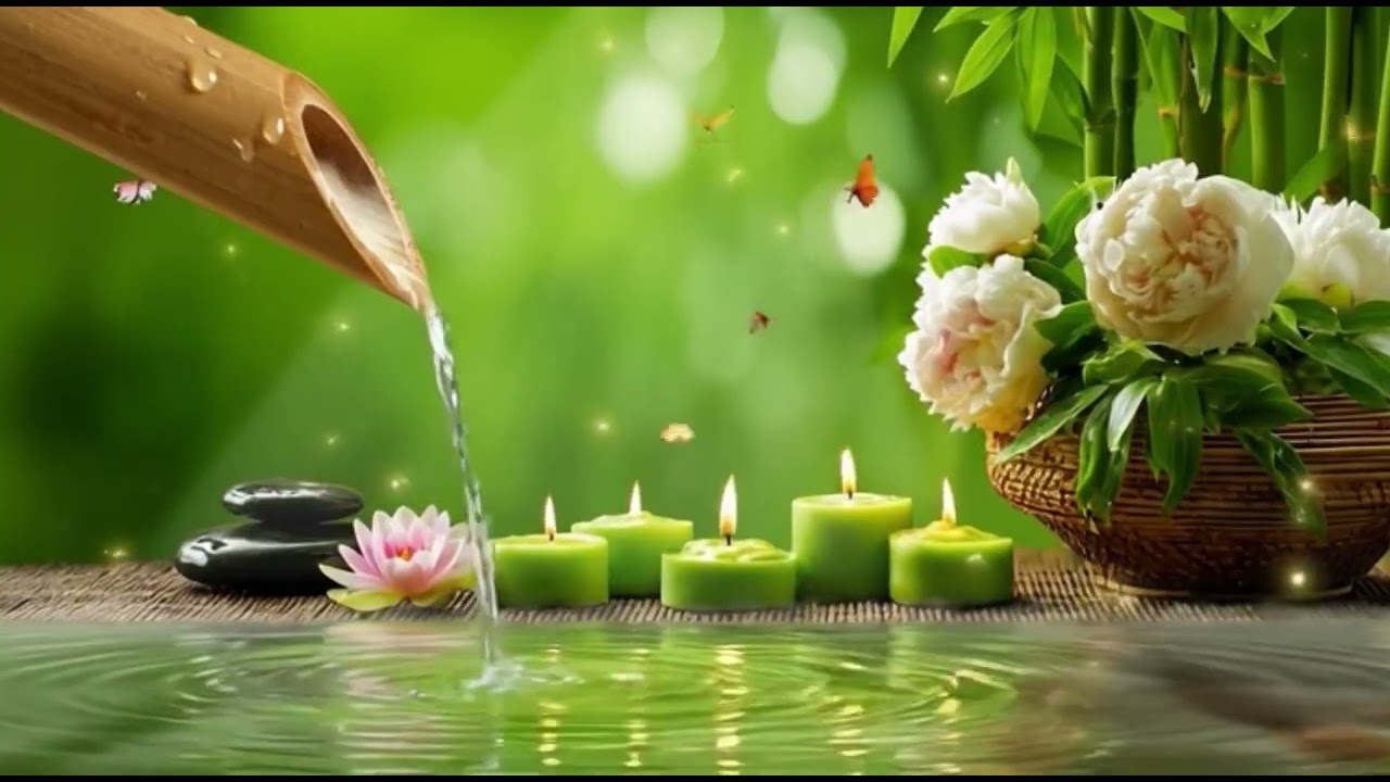 Soothing Piano Music  Relaxing Sleep Music & Nature Sounds, Bamboo Water Fountain, Calm Music