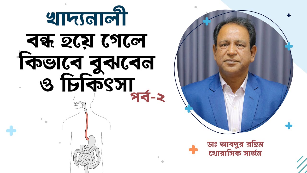 খাবার গিলতে কষ্ট ও বুকে ব্যথা? খাদ্যনালীর ব্লকের কারণ ও চিকিৎসা জানুন | Dr. Abdur Rahim | পর্ব-২