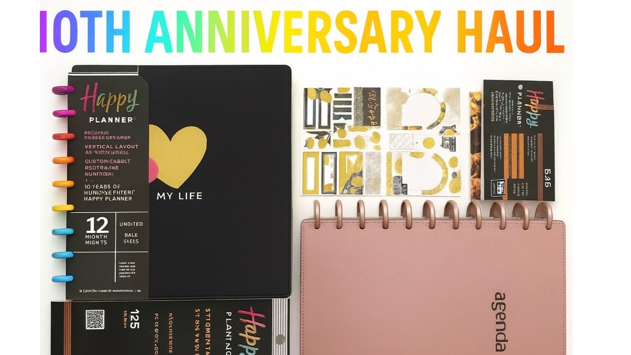🎉 Happy Planner 10th Anniversary UNBOXING + Custom Planner Build & Sticker Book Flip-Through!