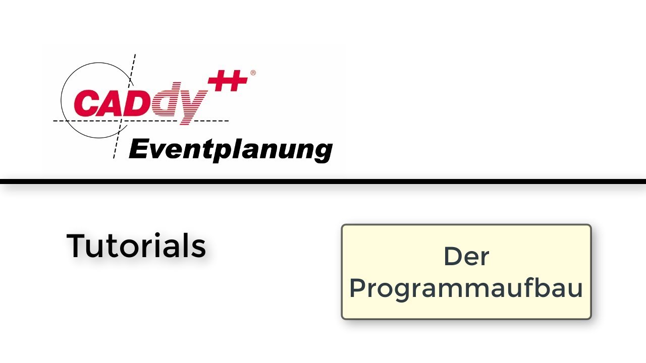 CADdy++ Eventplanung: Der Programmaufbau