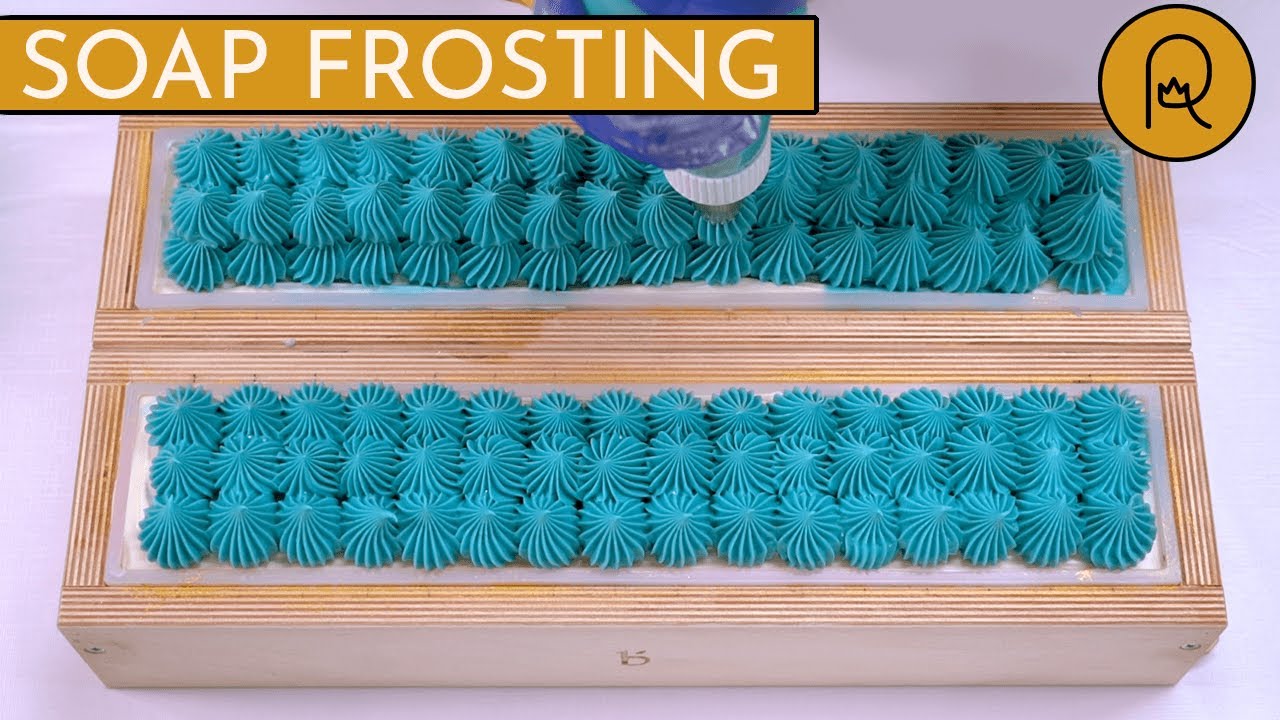 I Made Tiffany & Co. Soap - Mica Lines, Tiny Embeds, & Satisfying Frosting | Royalty Soaps