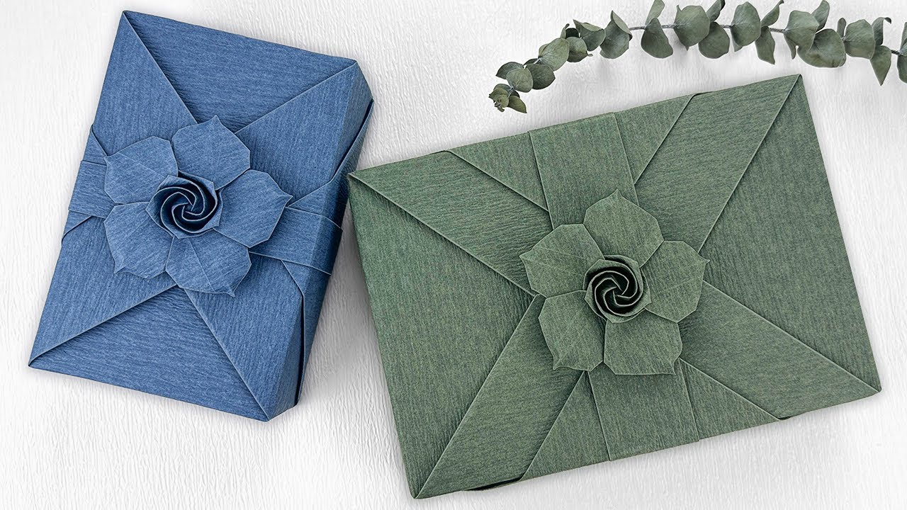 Gift Wrapping｜禮物盒包裝創意 + 摺紙玫瑰花教學（선물포장）