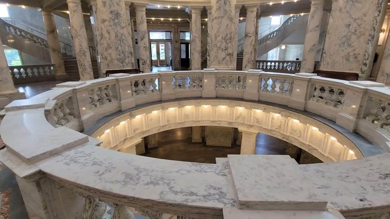 Walking Tour inside Capitol Building of Boise City in Downtown area Idaho.