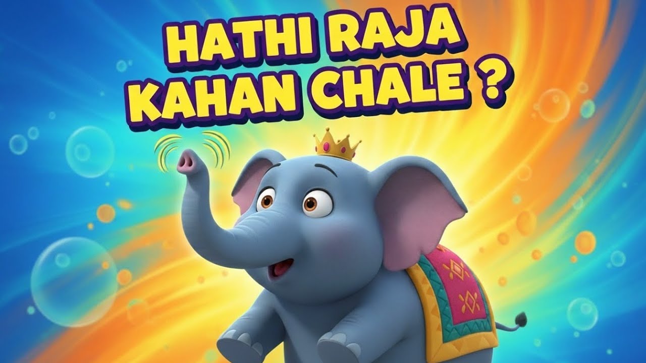Hathi Raja Kahan Chale? | Animated Hindi Rhyme for Kids | #haathiraja #hindikidssong #youtubekids