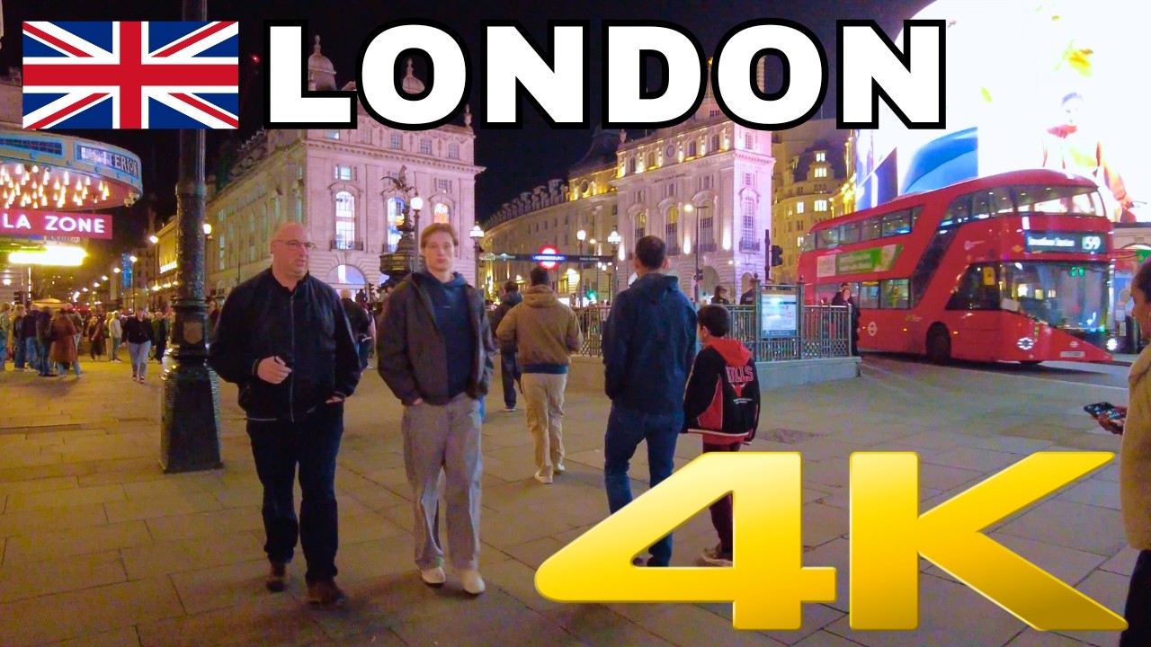 London Evening Walk | Green Park, Bond Street, Oxford Street, Piccadilly Circus, Regent Street | 4K