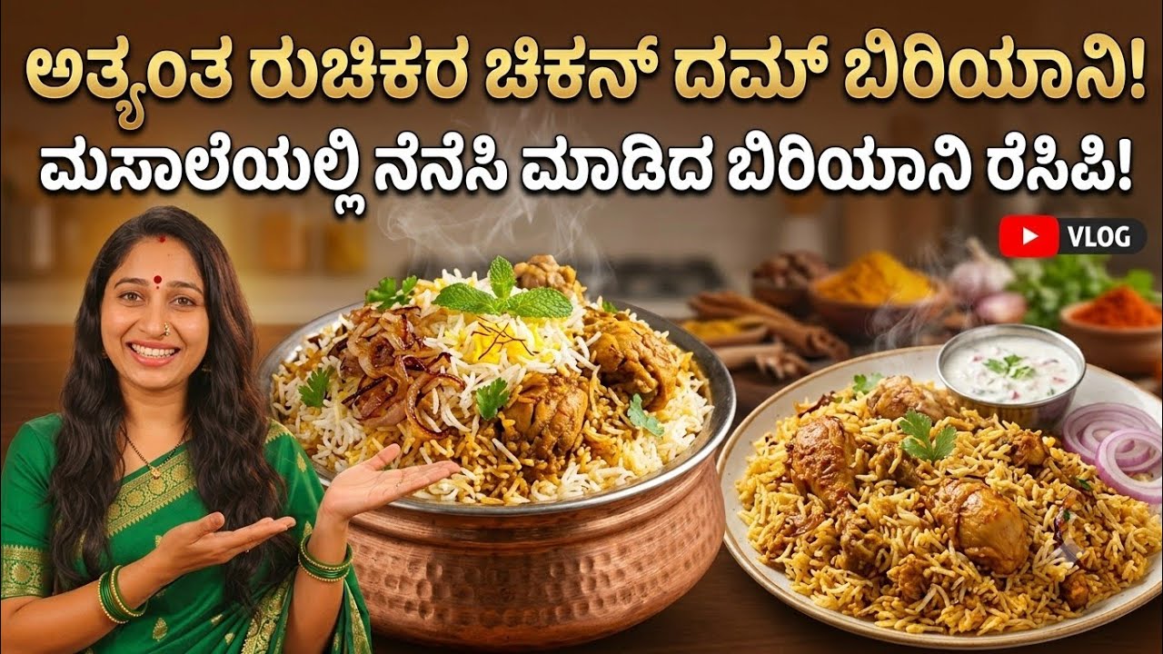 #💞ಚಿಕನ್ ಮಾಸಲೆಯಲ್ಲಿ ನೆನೆಸಿ ಮಾಡಿದ ಬಿರ್ಯಾನಿ 💞👌